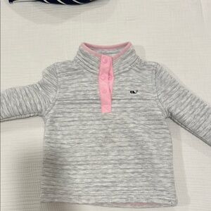 Gray and Pink Kids Pullover Top